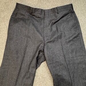 VTG Nino Cerruti Charcoal Wool Blend Dress Pants Mens 34x30 Trousers Made in USA